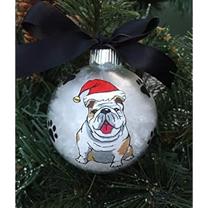565pir Gepersonaliseerde kerstbal Bulldog hond kerstversiering kerstversiering