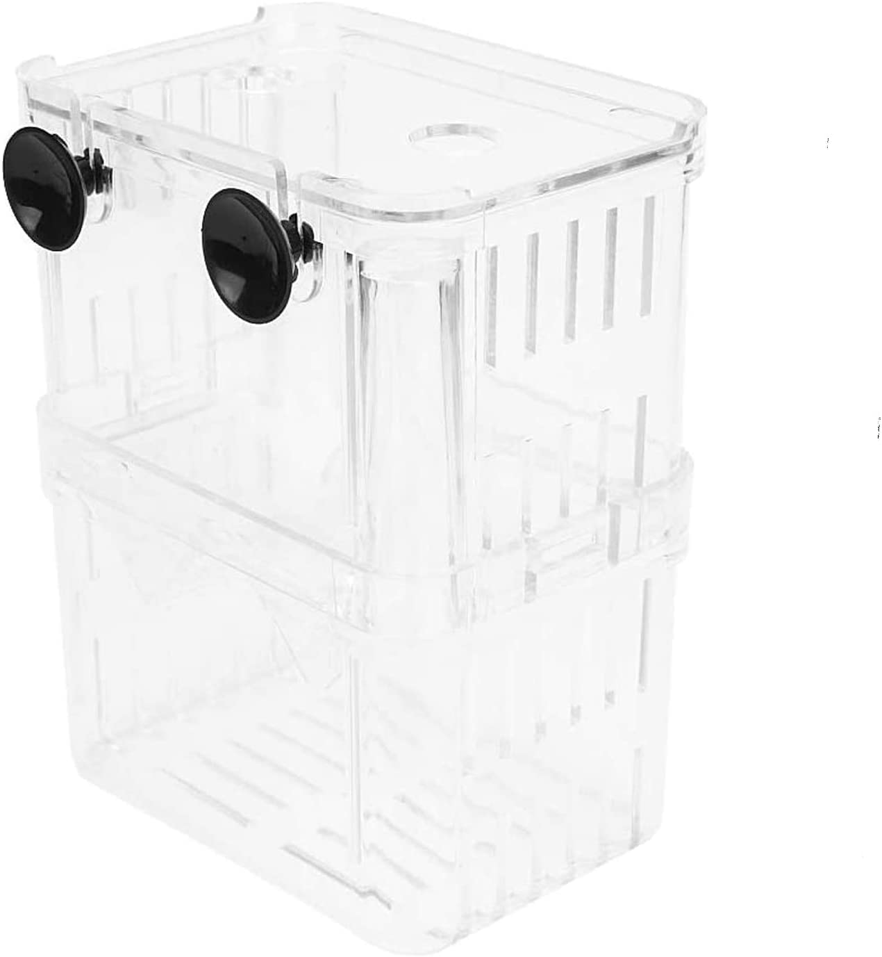 zalati Fish Breeding Tank Fish Isolation Box with Suction Cups for Juvenile fish, Rumble Fish, Guppy, Killifish
