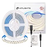 HitLights Neutral White LED Strip Lights, UL-Listed Premium High Density 2835-16.4 Feet, 600 LEDs, 4000K, 44W, CRI 90+, 900Lumen/m 12V DC LED Tape Lights for Under Cabinet, Kitchen, Lighting Project