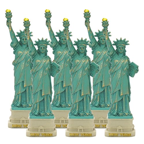CitySouvenirs (6 Pack) New York City Party Supplies, 4" Statue of Liberty Statues