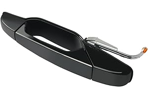 LEMASSON Black Exterior Door Handle Rear Left Driver Side Compatible with 2007-2014 Chevy Silverado Suburban Avalanche Tahoe, GMC Sierra Yukon, Cadillac Escalade Replaces 22738725, 15915659, 25960521, 80105