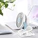 Clip on Fan, Ommani USB or 2600mAh Rechargeable Battery Operated Fan Small Desk Fan Whisper Quiet with 4 Speed Swivel 360°, Portable Stroller Fan for Baby Stroller Home Office Camping Outdoors