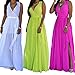 shekiss Sexy Women Chiffon V Neck Long Cocktail Crystal Maxi