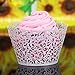 A&S Creavention® Vine Cupcake Holders Filigree Vine Designed Decor Wrapper Wraps Cupcake Muffin Paper Holders - 50pcs (Purple)