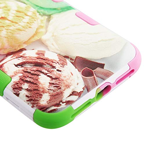 Kaleidio Case Compatible for Apple iPhone XS Max (6.5") [TUFF Armor] Slim Fit Rugged [Shock Absorption] Impact Hybrid Rubber Cover [Ice Cream Scoops] - Thumbnail 5