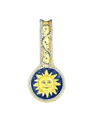 Guild Product: CERAMICHE DARTE PARRINI - Italian Ceramic Art Spoon Rest Pottery Holder Hand Painted Decorated Sun Made in ITALY Tuscan