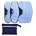 Reusable Natural Sanitary Napkins,Cotton Cloth Menstrual Maxi Pads Sets:2 Snap-on + 5 Cotton Liner Inserts, Eco-Friendly Soft Variety Pack Giving You The Comfort and Freedom You Need
