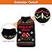 Mihachi Christmas Dog Sweater with Bells Snowflake Pattern Winter Clothes Soft Knit to Keep Warm Black-L