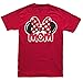 Disney Womens Minnie Mouse Mom Fan T Shirt (X-Large (16-18), Red)