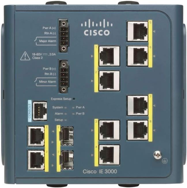 Cisco IE-3000-8TC-E Industrial Managed Layer 3 Ethernet Switch 8 Ports 16Gbps