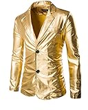 CIC Collection Men's Metallic Slim Fit Casual Two Button Blazer Jacket