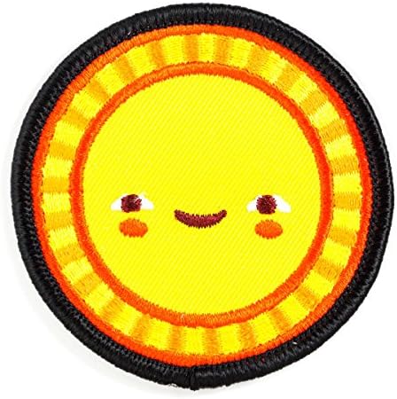 These Are Things Happy Sun Embroidered Iron On or Sew On Patch