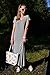 Verdusa Women's V Neck Side Pockets Split Hem Beach Long Maxi Dress A&Grey L