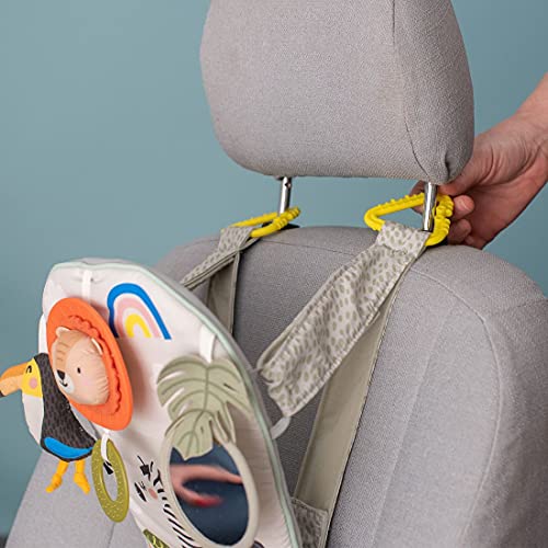 Musical Car Seat Toys for Babies 0-6 Months Baby’s Activity Center Carseat Toys Sensory Soft Car Seat Hanging Toy Baby Mirror for Baby Infant 0-6-12 Months, Sensory Gift 3 6 12 Months Baby Boys Girls