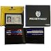 RFID Blocking Real Leather Black Wallet For Men - Slim Front Pocket Bi-Fold With 8 Credit Card Slots And Flip Up ID Window - Electromagnetically Opaque Protector - Genuine Unisex Gift