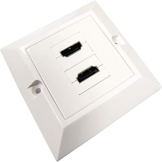 Cablematic – 80 x 80 Pared canalón Cuadrada Codo 2 x HDMI-H: Amazon.es: Electrónica