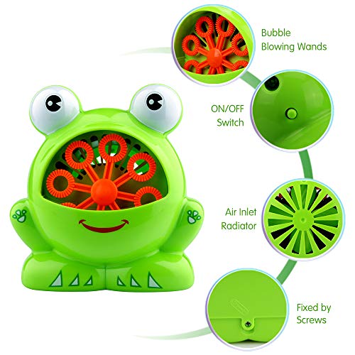 Betheaces Bubble Machine, Automatic Durable Bubble Maker 500 Bubbles per Minute with 8oz Refill Solution Water Summer Toy for Kids Boys Girls Age of 4,5,6,7,8-16 Outdoor and Indoor Party Use