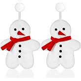 GreenPine 2 Pack Hand Towels Christmas Snowman Embroidered Premium Luxury Decor Quick-Dry Dish Towels Decorative Bathroom Kitchen Towels for Drying, Cleaning, Cooking, Holiday Towels Gift Set