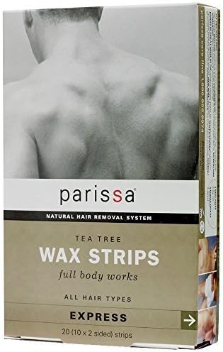 Parissa Parissa Men's Wax Strips, Tea Tree, 20 Count