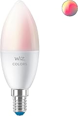 WiZ Smart Colour & White E14 Candle Light Bulb 40W WiFi Alexa Google HomeKit view 4