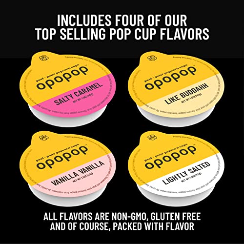 Opopop Microwave Popcorn Variety 4Pack Gourmet Popcorn Kit
