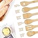Utensil Set Wooden Cooking Spoons of Bamboo Kitchen Utensil Set Cooking Spatulas Nonstick Pan and Cookware Tuners Non-stick,Spoon, Pasta Server, Spatula