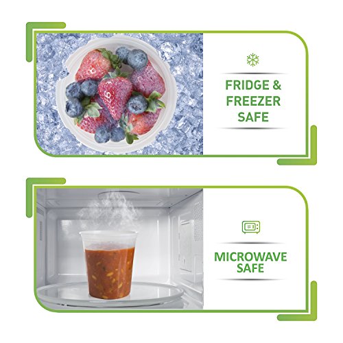 40pk 32oz Plastic Containers with Lids - Freezer Containers Deli Containers with Lids - Soup Containers Plastic Food Storage Containers with lids - Plastic Container Plastic Food Containers with Lids - Thumbnail 5