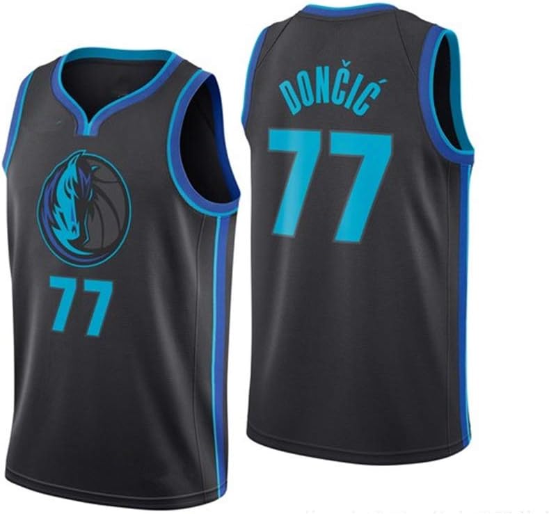 # 77 Luka Doncic Basketball Jersey Men's Mavericks Competition Vest Hot Pressed Version Training Suit Sweatshirt Boy S-2XL