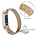 AIUNIT Fitbit Alta Bands, Alta HR Milanese Loop Stainless Steel Metal Replacement Accessories Wristband Strap with Magnet Lock for Fitbit Alta HR and Fitbit Alta - 2pack Silver+Rose Gold (No Tracker)