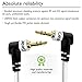 2ft 3.5mm Right Angle Cable, GearIT Pro Series Premium Gold Plated 2 Feet 3.5mm Right Angle Auxiliary Audio Stereo Male to Male Cable for Headphones, Car Stereo, iPods, iPhone, Black
