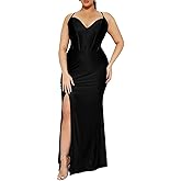 LightlyKiss Women's One-Shoulder Long Sleeve Backless Formal Dress, Elegant Wedding Guest Evening Gown