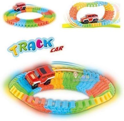 Track Car Play Set Electric Vehicle 56 Pcs Multicolor Race Game Children Kids Playset Education Toy Set