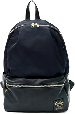 Amazon 限定仕様 レガートラルゴ Legarto Largo 公式 バイマテリアル 10ポケット リュック 背面 サイドポケット付き ネイビー Legato Largo レガートラルゴ レディース