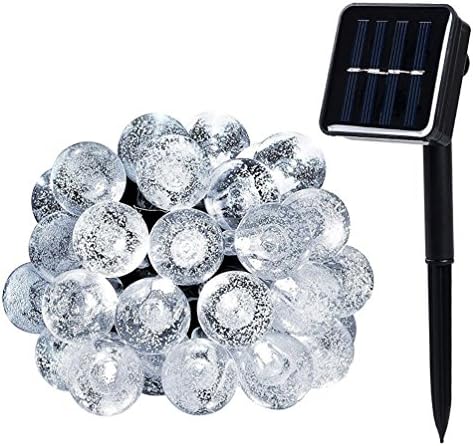 WishWorld Solar String Lights, 21ft 30LEDs Waterproof Fairy Globe Lights Decorative Lighting for Garden, Outdoor, Patio, Lawn and Holiday Decorations(Cool White)