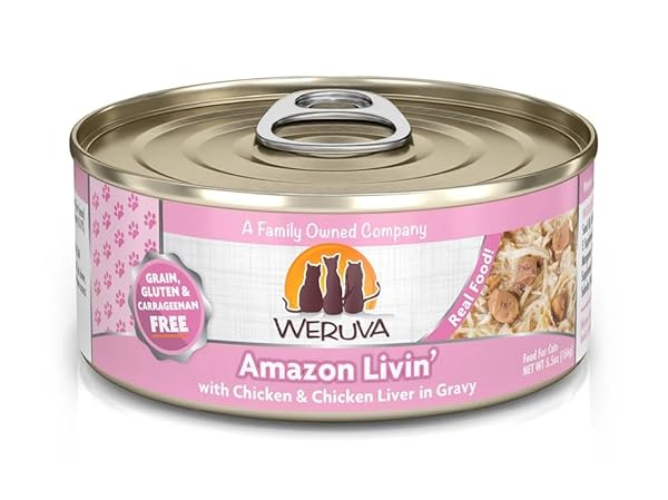 WERUVA, CLASSICS AMAZON LIVIN’ WITH CHICKEN & CHICKEN LIVER IN GRAVY WET CAT FOOD, 5.5 OUNCE