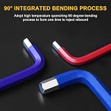 SIMDAO 9Pcs Metric Hex Key Set 1.5-10mm Anti-Slip Ball End Color Coding view 4