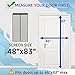 TheFitLife Magnetic Screen Door - Heavy Duty Mesh Curtain with Full Frame Hook and Loop Powerful Magnets that Snap Shut Automatically - Black 48