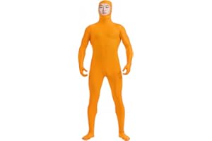 HSEMLIOE Adult Spandex Open Face Zentai Suit Stretchy Halloween Full Body Suit Costume Mens Cosplay Bodysuit