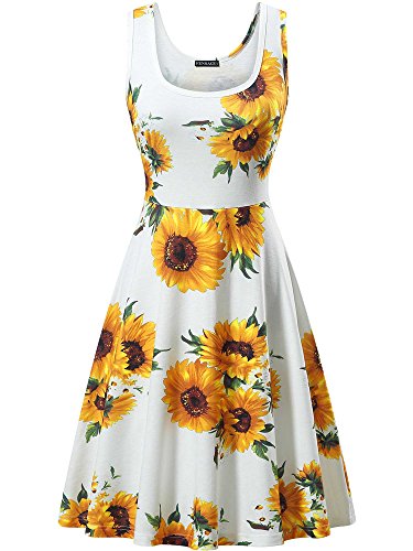 FENSACE Women's Floral Sundress Casual Dresses for Women,18034-9,X-Large
