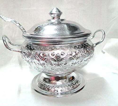 Thai Design Aluminum Rice Serving Bowl /Size 20cm