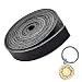 Mandala Craft Genuine Leather Strap, Flat Cowhide Strip Rope for Bags, Drawer Pulls, Handle Wraps, Ribbons, Clothing, Belts, Jewelry Making (3/4 Inch Wide, 72 Inches Long, Black)