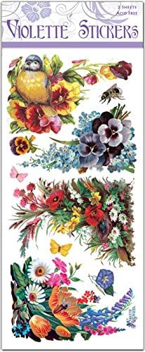 Violette Stickers Floral Corners