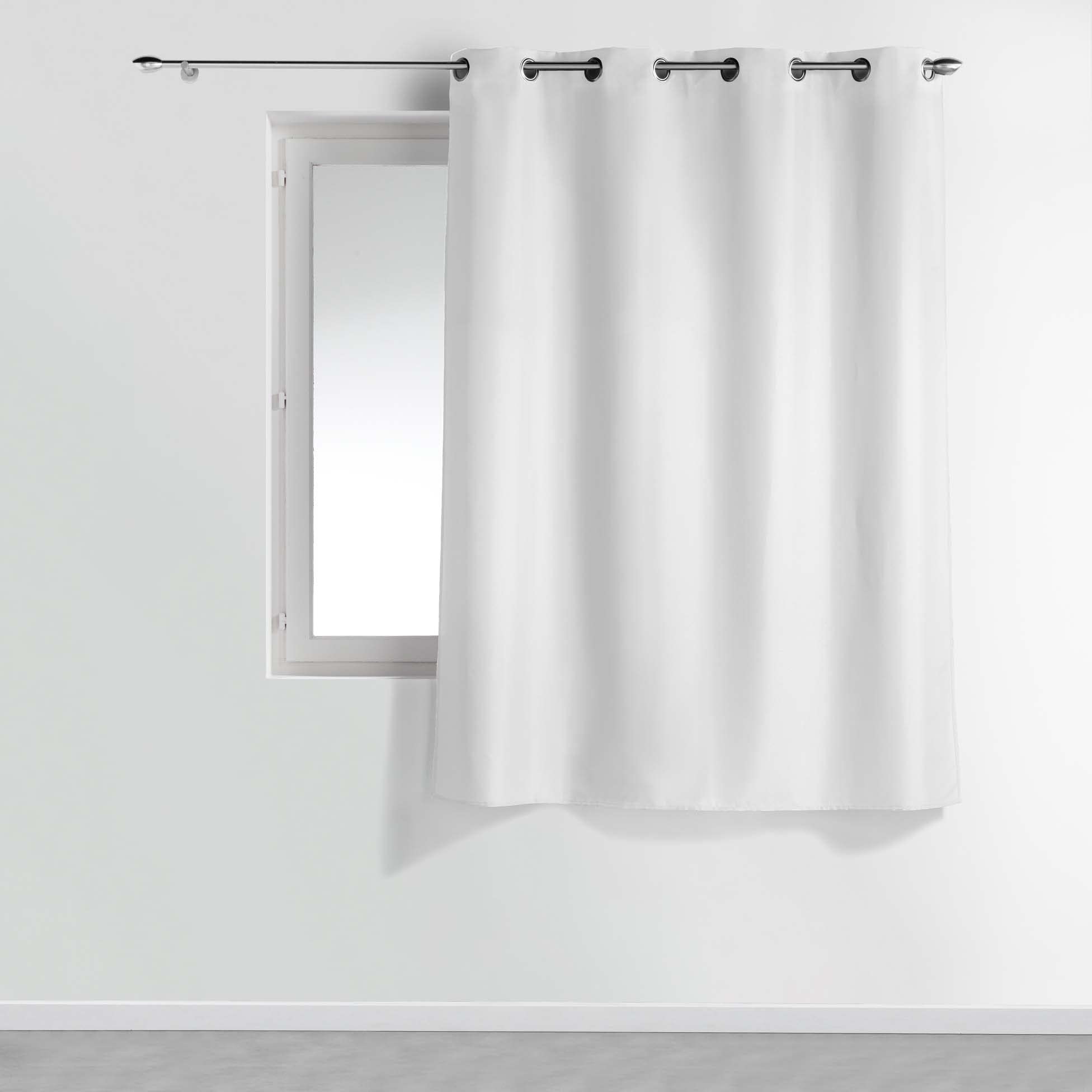 Douceur d'Intérieur 1609124 Curtains, Polyester, White, 140 x 180 cm
