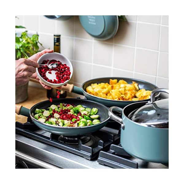 GreenPan-Mayflower-Ceramic-Non-Stick-Cookware-Set-13-Pieces-Sky-Blue GreenPan Mayflower Healthy Ceramic Non-Stick 13-Piece Cookware Pots and Pans Set, Vintage Wood Handle, PFAS-Free…