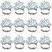 Happy Birthday Rainbow Film Foil Tiaras Party Wearable Favors Headwear, Silver/Rainbow, 12 Count