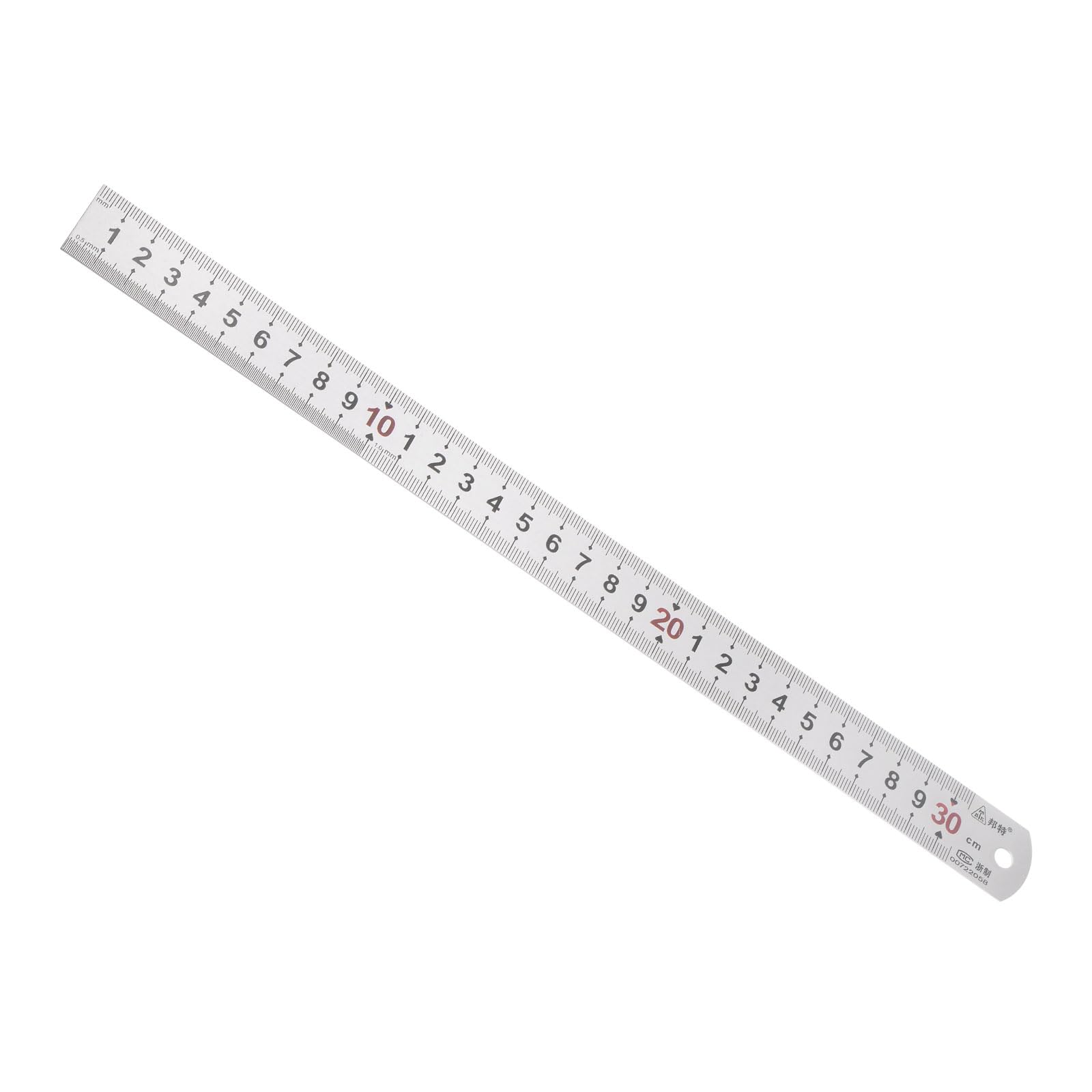 Kozelo Stainless Steel Ruler - [30cm/12 Inch x 1 Inch] Double Reading Straight Edge Metal Measuring Tools for Architectural Design Use