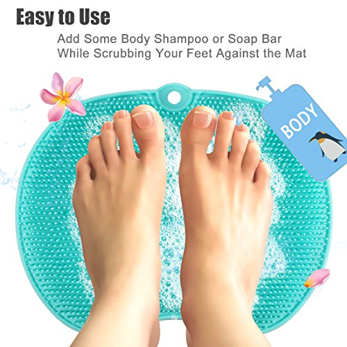 Extra Large Shower Foot Cleaner Scrubber Massager with NonSlip Suction