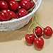 GOOTRADES Artificial Lifelike Simulation Red Cherries Fake Fruit for Party Decoration (Pack of 50)