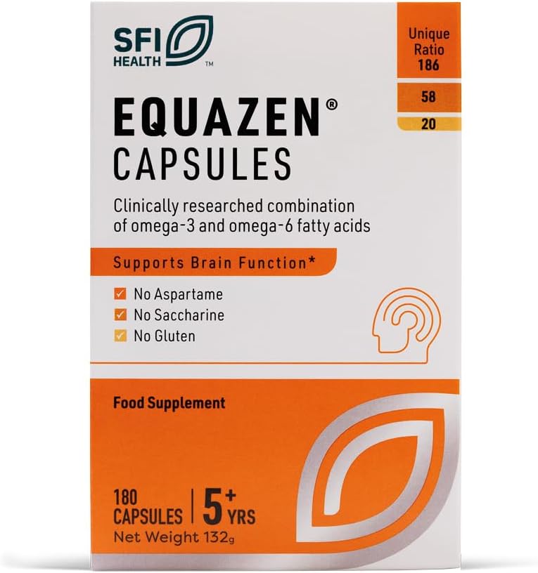 Equazen Omega 3 & 6 Capsules Brain Support DHA EPA GLA 180 Pack