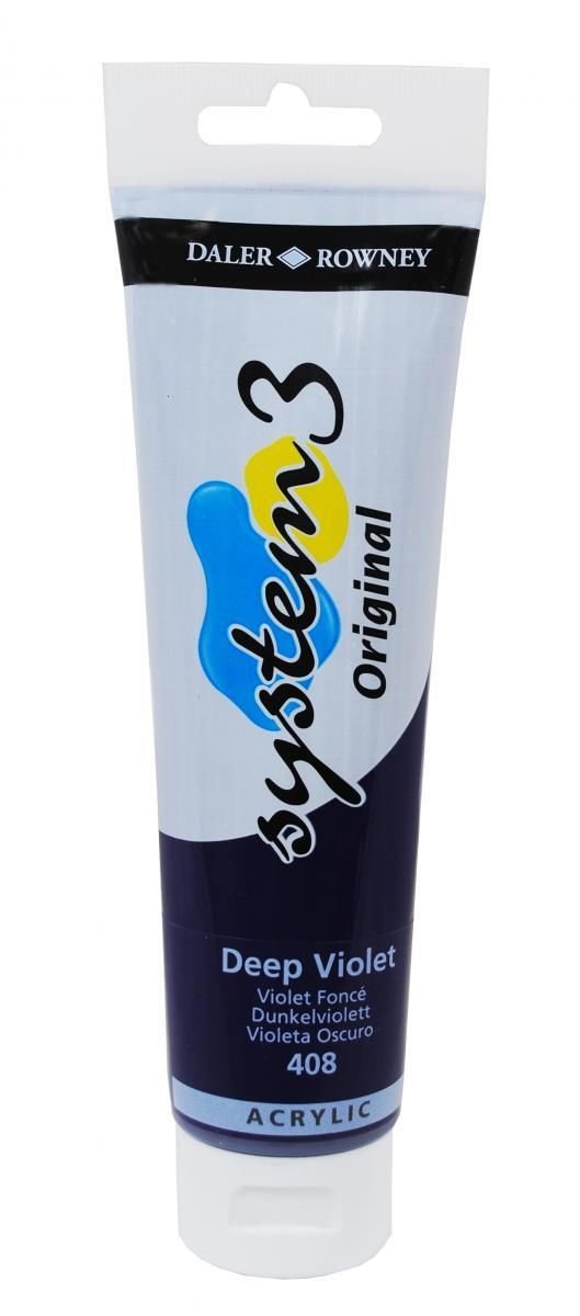 Daler Rowney System 3 Original Acrylic Paint 150ml Tubes - Deep Violet